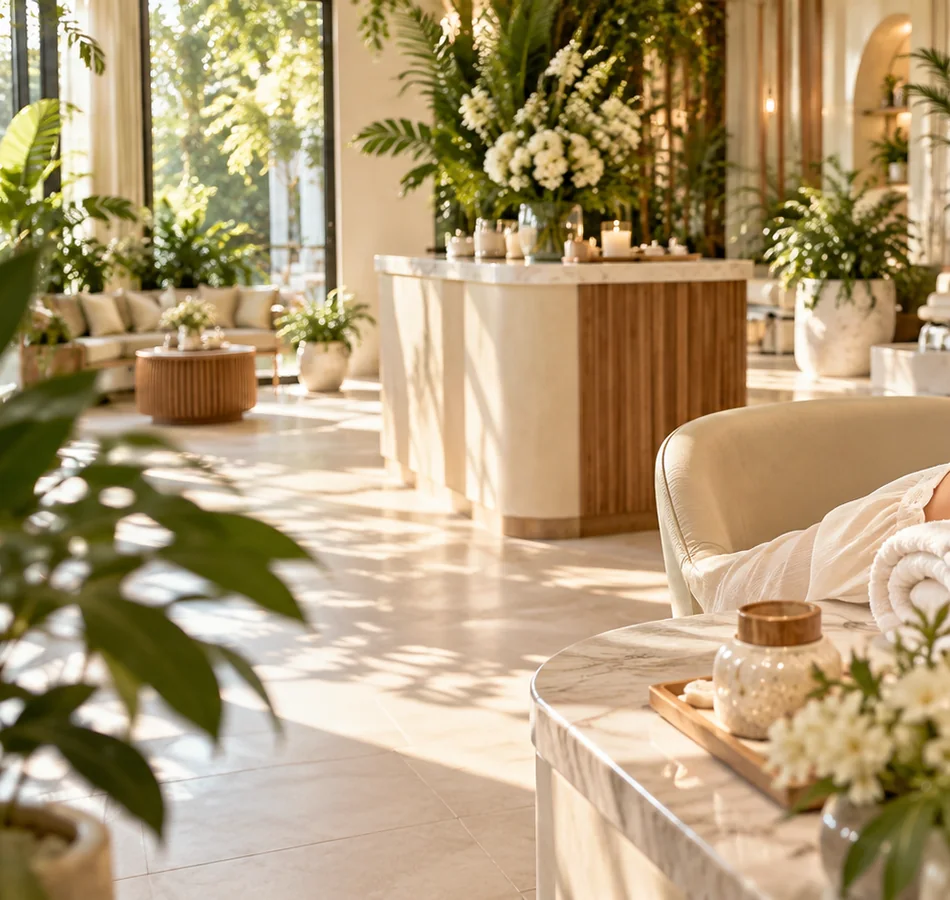 Illustrative salon interior